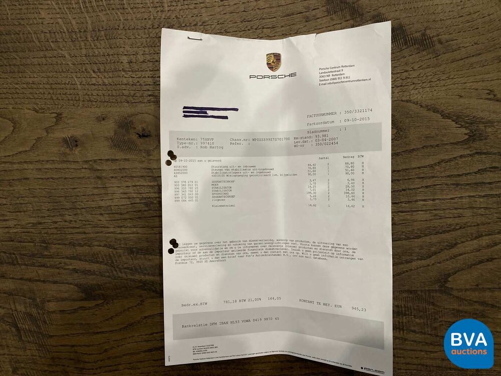 Porsche 911 Carrera 4 3.6 325hp 997 2007 Original NL, 75-XB-VP.