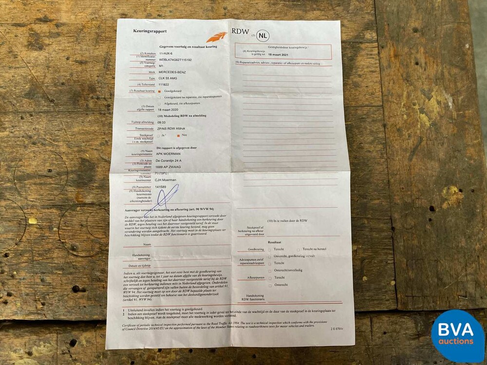 Mercedes-Benz CLK55 Cabriolet AMG 347pk CLK-Klasse 2002, 11-HJX-6