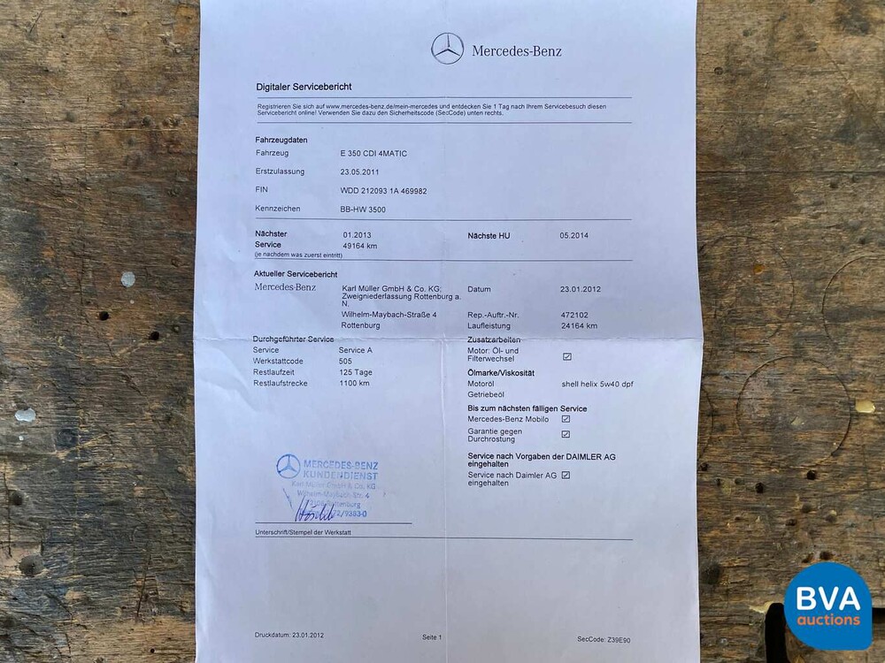 Mercedes-Benz E350 CDI 4Matic Avantgarde 265pk E-Klasse 2011, TF-836-P