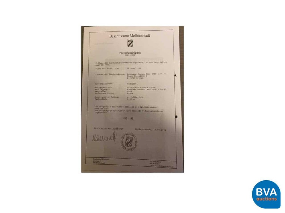 Mercedes-Benz G500 -B6/7 Gepantserd- 296pk 2001