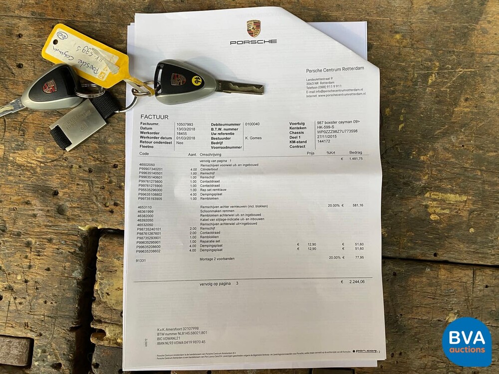 Porsche Cayman S 3.4 295 PS 2007, HK-599-S.