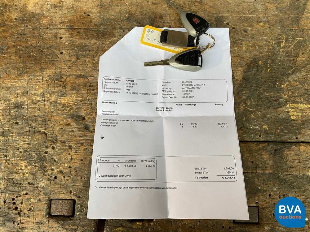 Porsche Cayman S 3.4 295 PS 2007, HK-599-S.