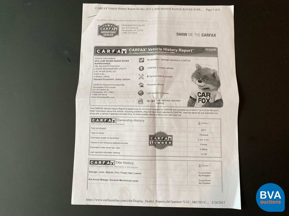 Land Rover Range Rover 5.0 V8 Autobiographie Schwarz Supercharged 2015, ZP-853-F.