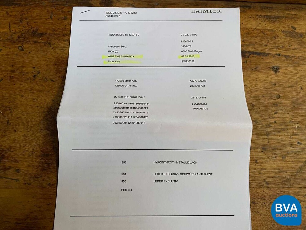 Mercedes-Benz E63 S AMG 4Matic Limousine 612pk E-KLASSE 2018, G-725-FK