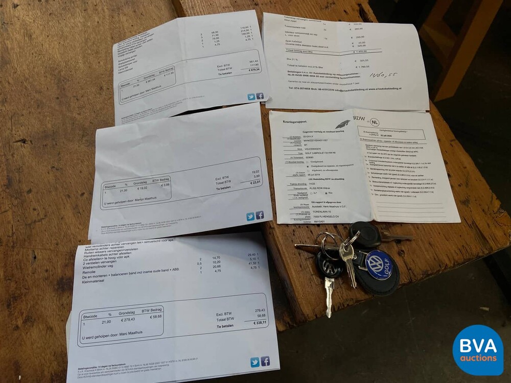 Volkswagen Golf I Cabriolet 1.6 GLS 1989, 33-GX-LV.