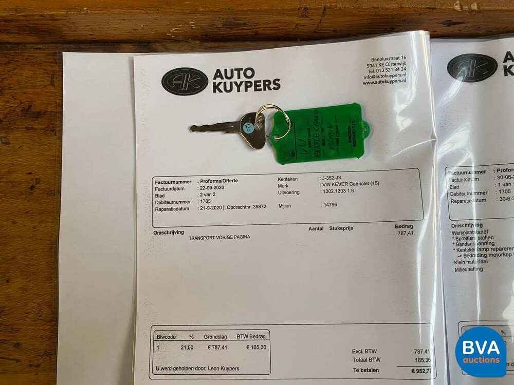 Volkswagen Käfer Cabriolet 1303 Käfer 1978, J-352-JK.