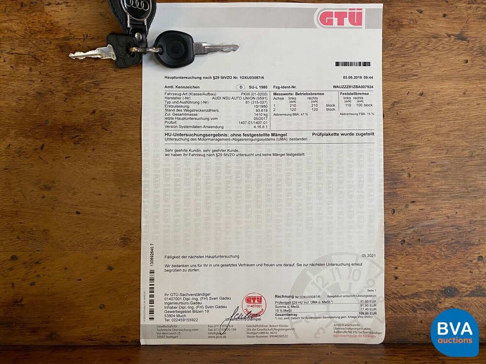 Audi 80 GLS 1.6 Automatisch 1980.
