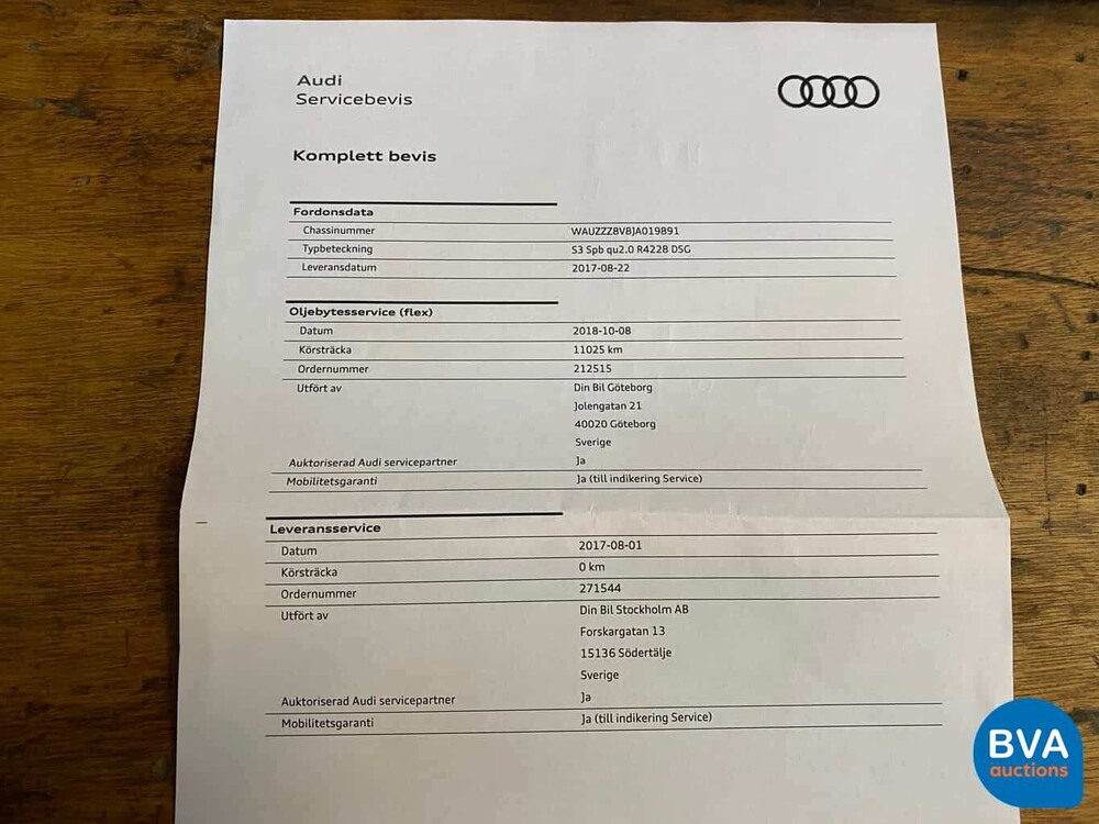 Audi S3 Sportback 2.0 TFSI Quattro 310pk A3 2017, K-613-BP