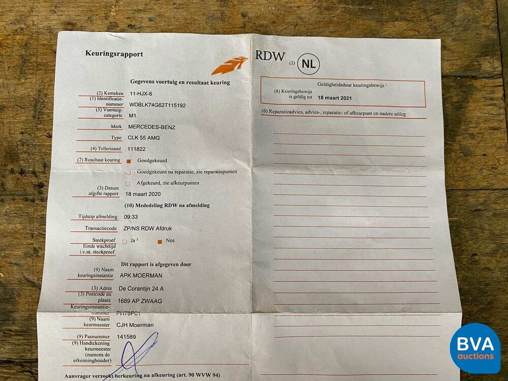 Mercedes-Benz CLK55 Cabriolet AMG 347pk CLK-Klasse 2002, 11-HJX-6