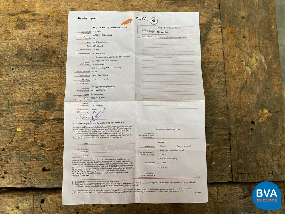 Mercedes-Benz CLK55 Cabriolet AMG 347pk CLK-Klasse 2002, 11-HJX-6