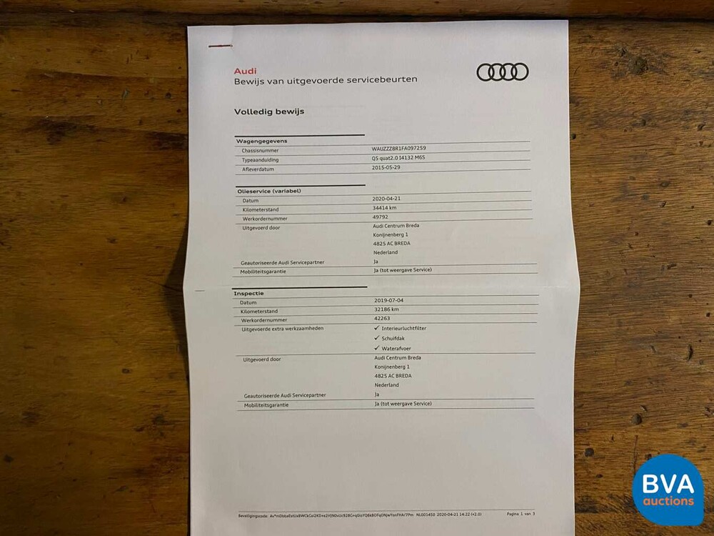 Audi Q5 2.0 TFSI Quattro S-Line 179 PS 2015 -Original NL-, GG-532-T.