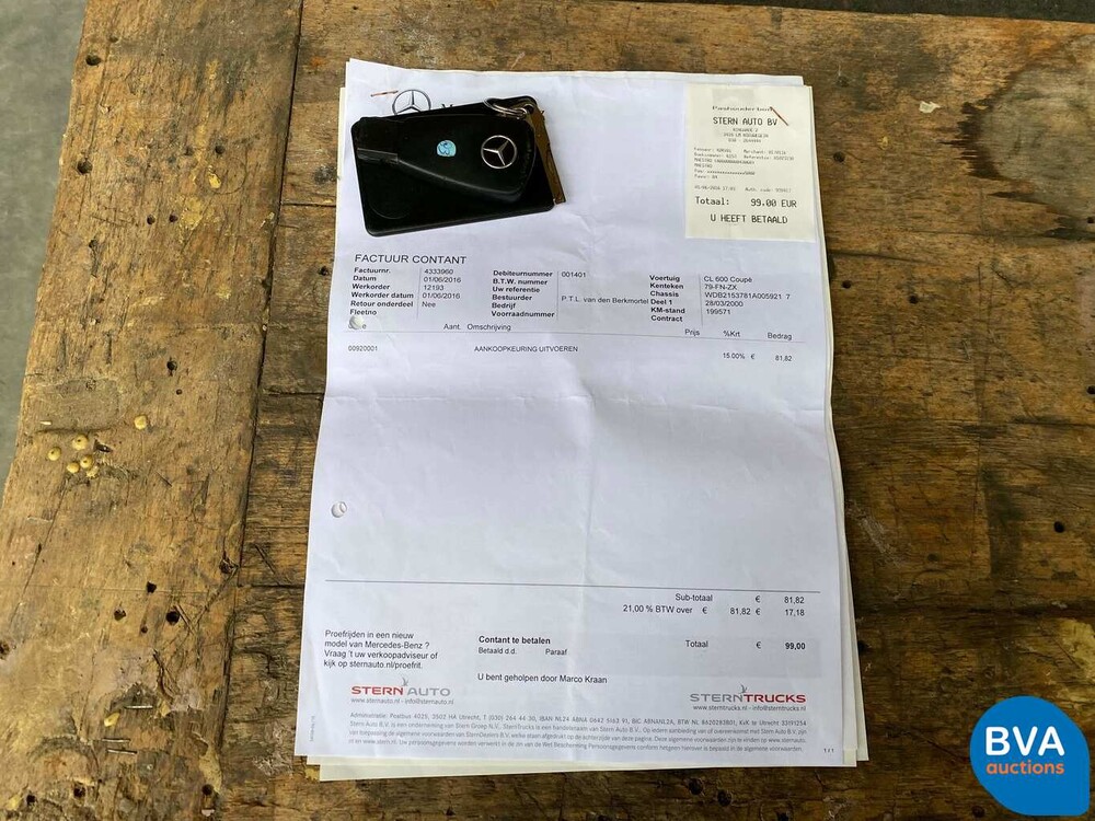 Mercedes-Benz CL600 V12 367 PS -Org. NL-CL-Klasse 2000, 79-FN-ZX.