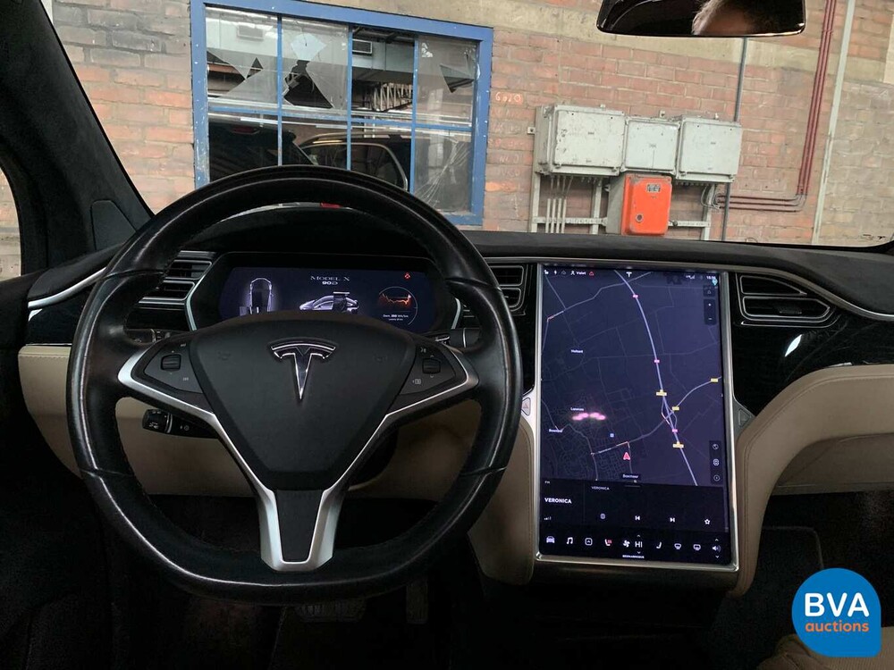 Tesla Model X 90D Base 6-Persoons -4% bijtelling- 428pk 2016 -Origineel NL-, KK-837-K