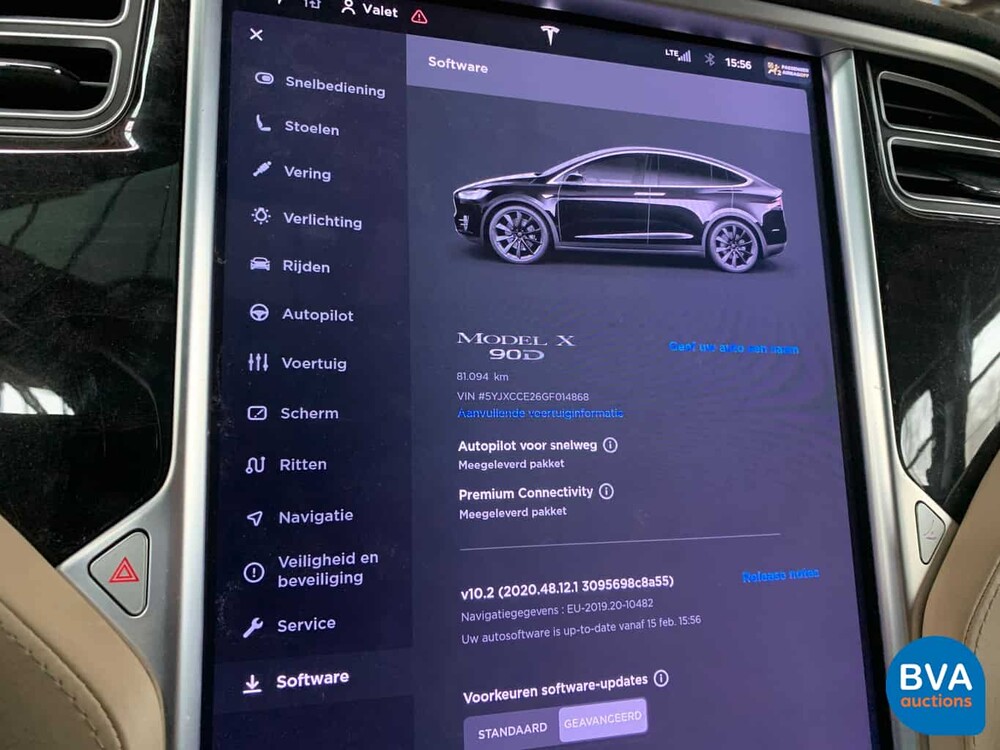 Tesla Model X 90D Base 6-Persoons -4% bijtelling- 428pk 2016 -Origineel NL-, KK-837-K