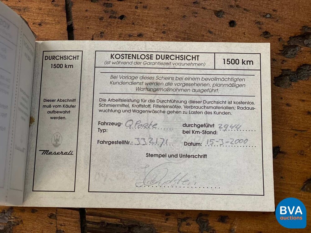 Maserati Quattroporte 3.2 V8 Evoluzione 335 PS 2000 - Original NL-, 35-DV-SN.