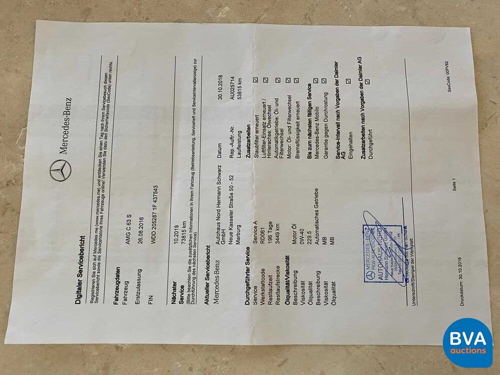 Mercedes-Benz C63S AMG Estate 510pk C-klasse 2016, J-118-RV