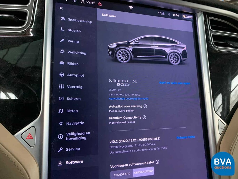 Tesla Model X 90D Base 6-Persoons -4% bijtelling- 428pk 2016 -Origineel NL-, KK-837-K