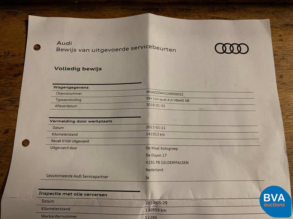 Audi S8 PLUS 4.0 TFSI plus Quattro 605pk 2016 Keramisch Facelift