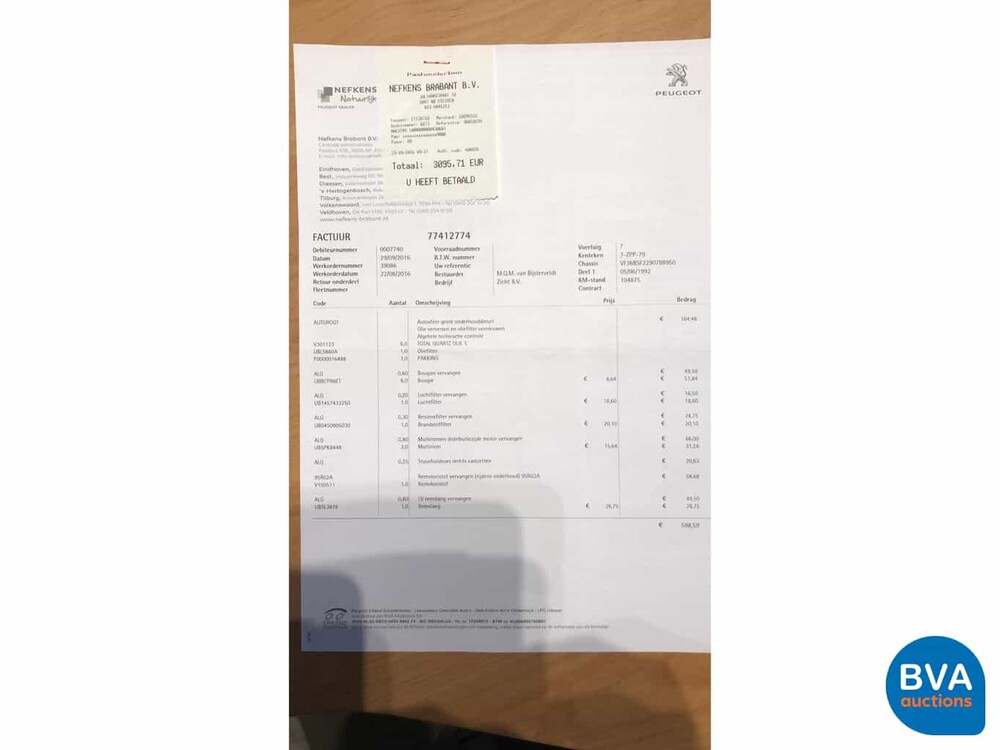 Peugeot 605 SR 3.0 V6 1992, 7-ZPP-79