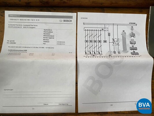 Peugeot 605 SR 3.0 V6 1992, 7-ZPP-79