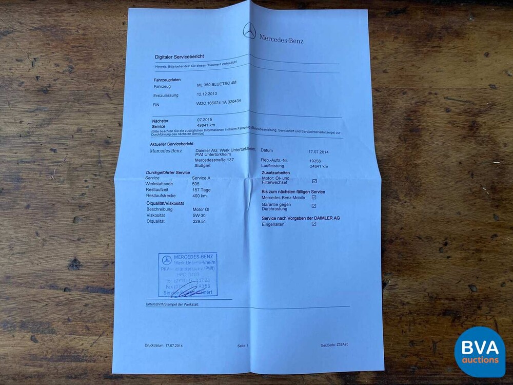 Mercedes-Benz ML350 BlueTEC 4Matic 258pk M-Klasse 2013, XR-821-J