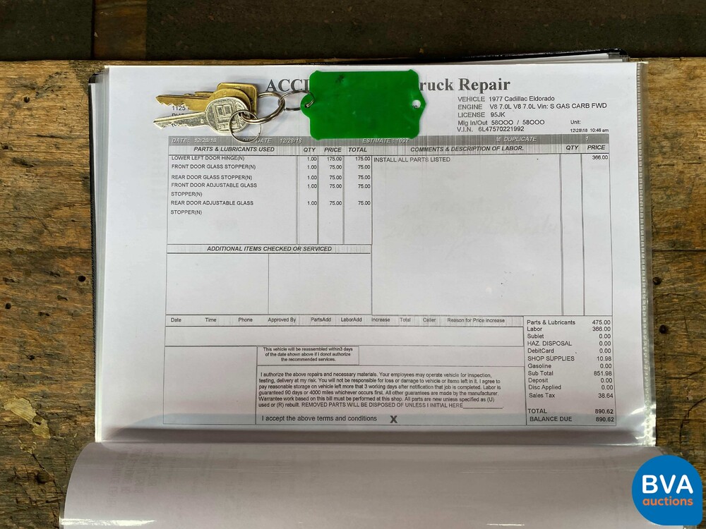 Cadillac Eldorado Coupe 6.9 V8 1977, 63-YD-33