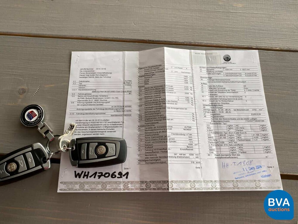BMW ALPINA B6 Bi-turbo Gran Coupe 2014 540PK/730Nm F06 NL-kenteken