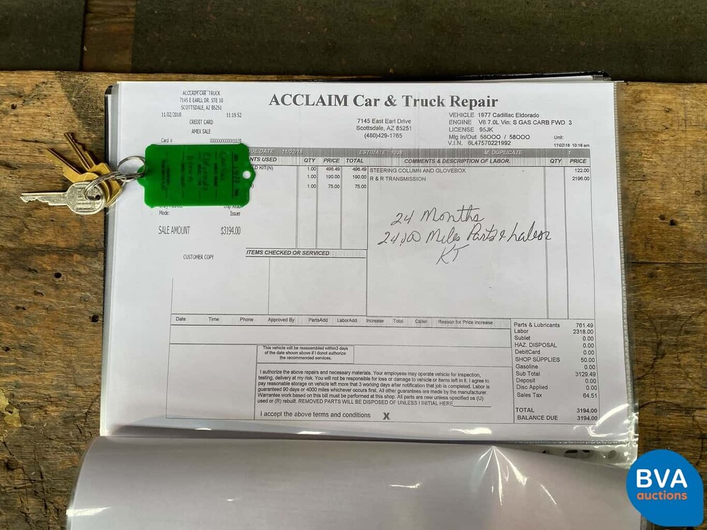 Cadillac Eldorado Coupé 6.9 V8 1977, 63-YD-33.