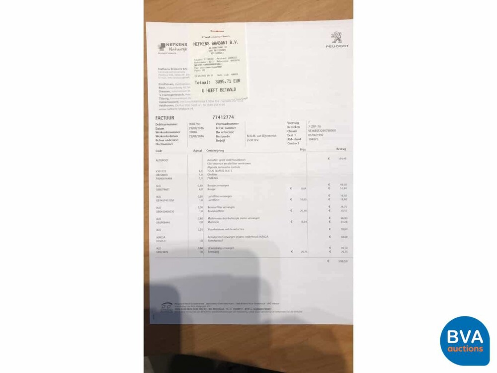 Peugeot 605 SR 3.0 V6 1992, 7-ZPP-79.