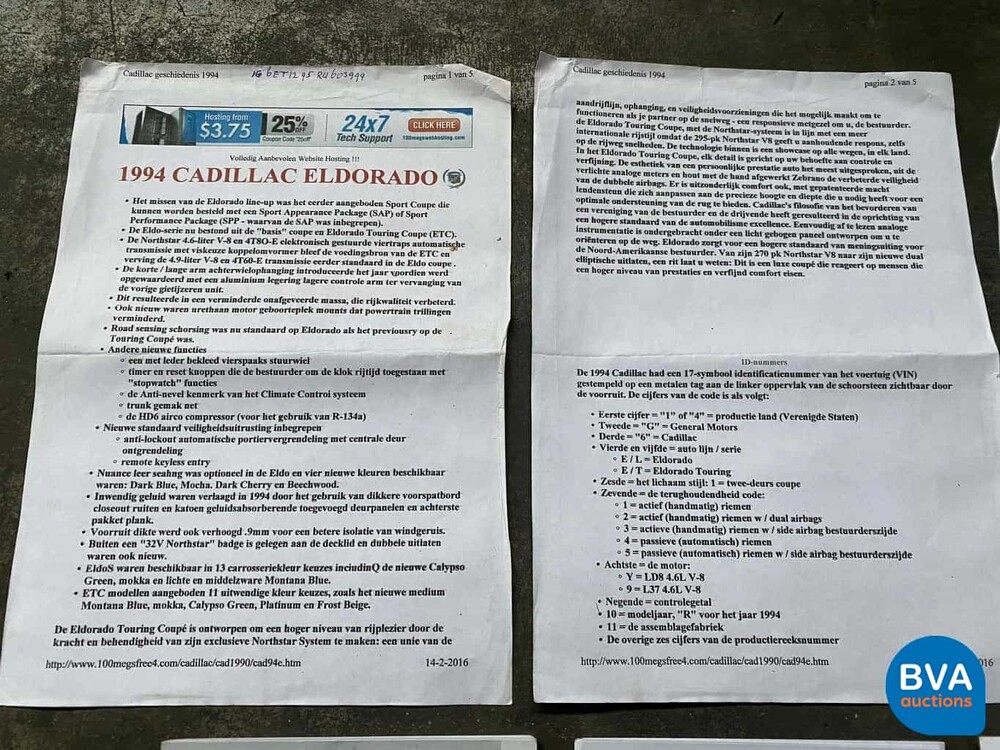 Cadillac Eldorado Touring Coupé 4.6 V8 32 V, ZH-LJ-05.