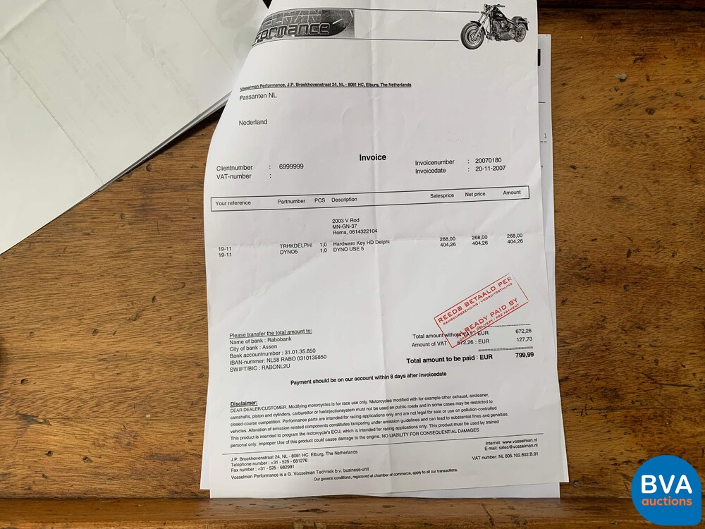 Harley Davidson Chopper VRSCA V-Rod 117hp 2003, MN-GN-37.