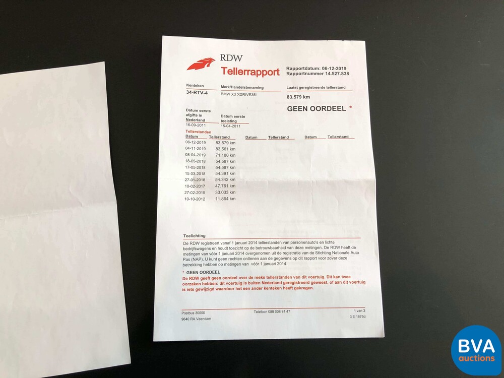 BMW X3 xDrive35i High Executive 306pk 2011, 34-RTV-4