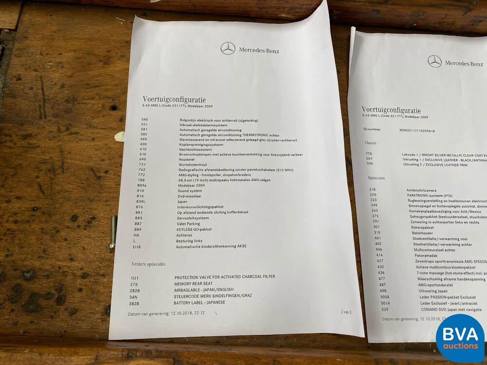 Mercedes-Benz S63 AMG Lange S-Klasse AMG 525 PS 2009, J-410-JK.