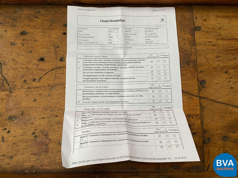 Sitz Ibiza 1.2 TSI FR 105 PS 2012 - Original NL - 89-XJV-8.