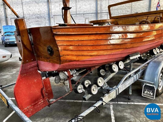 Notary boat / Autoboot Teak wood Vetus 1920.