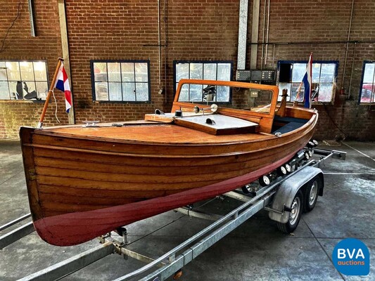 Notary boat / Autoboot Teak wood Vetus 1920.