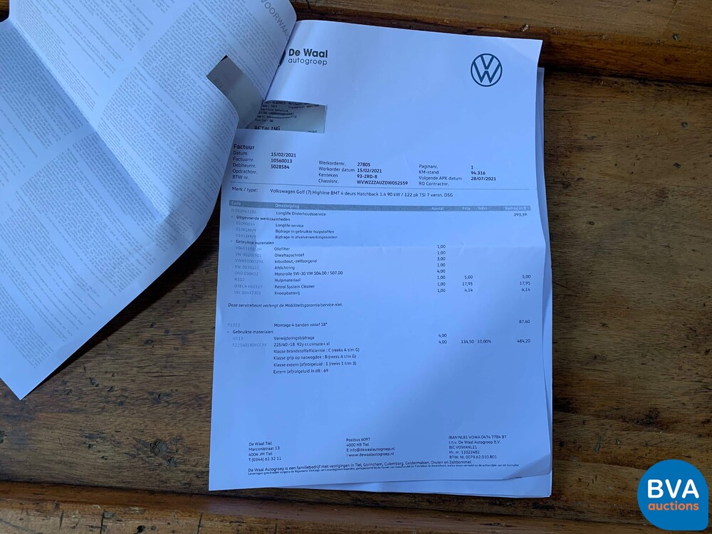 Volkswagen GOLF 7 1.4 TSI DSG7 Highline BMT-Original NL-, 93-ZRD-8.