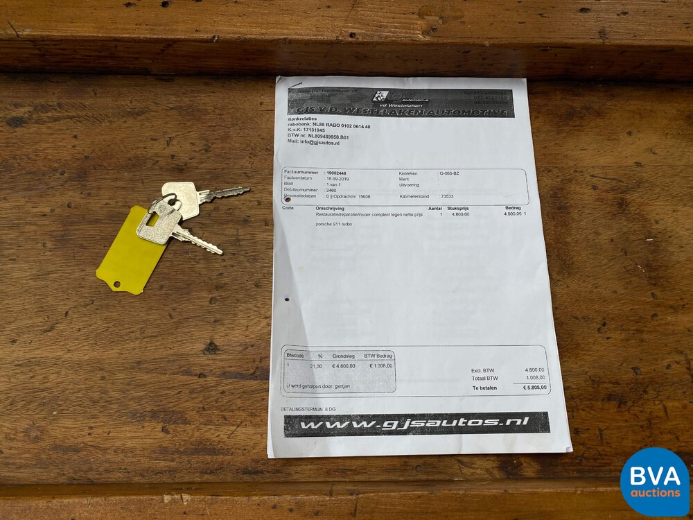 Porsche 911 3.3 Turbo Coupé 930 301HP, G-065-BZ.