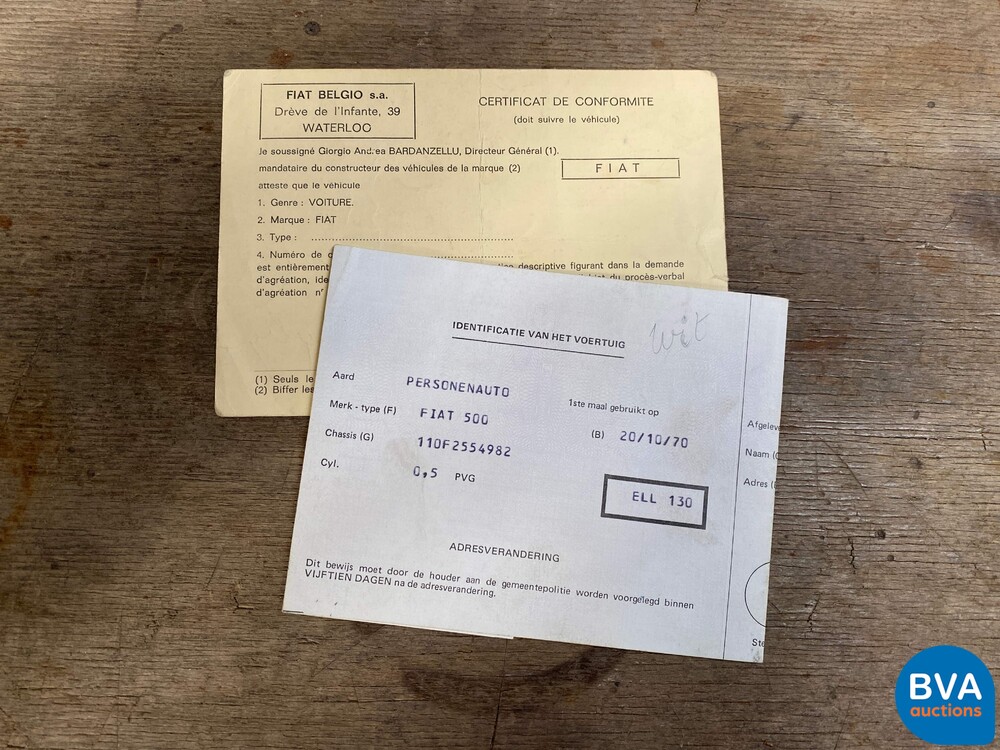 Fiat 500 Schuurvondst Barnfind 1970