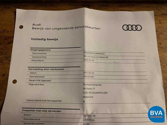 Audi S8 PLUS 4.0 TFSI plus Quattro 605pk 2016 Ceramic Facelift.