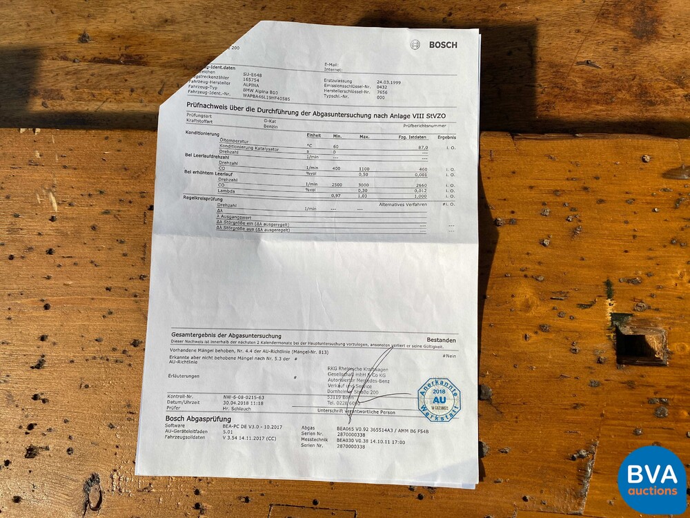 BMW Alpina B10 4.6 V8 347PK Sedan E39 1999 -Youngtimer-.