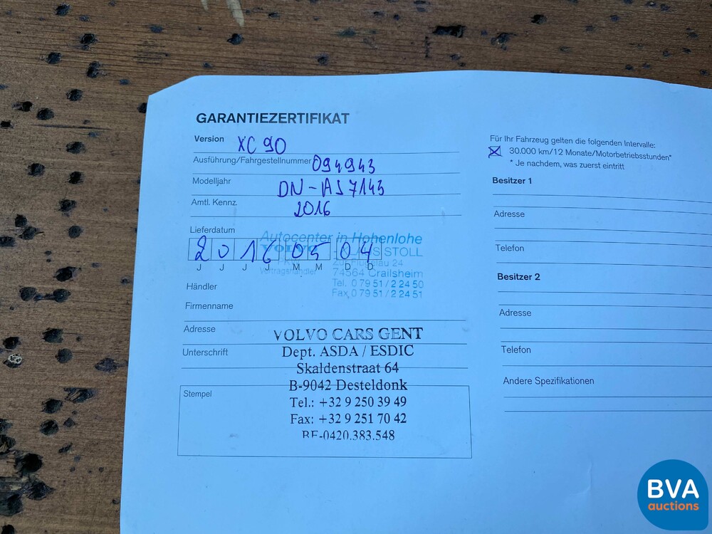 Volvo XC90 D5 AWD 224pk 2016, NJ-927-Z