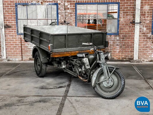 Moto Guzzi Ercole 500cc Hydraulic Tipper Green 1961.