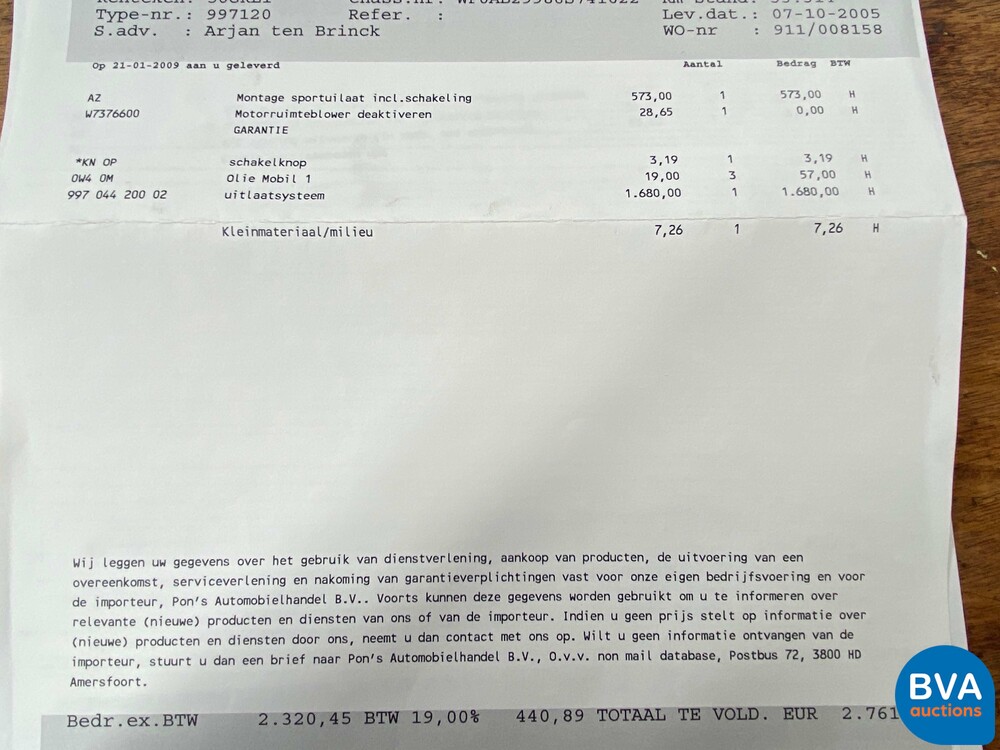 Porsche 911 Carrera Sport-Chrono 355pk 2005 -GT2 Look-, 56-GKL-1.