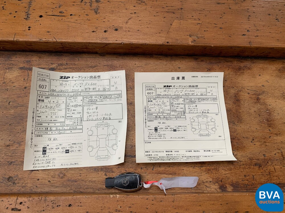 Mercedes Benz SL600 5.5 V12 Bi-Turbo M275 517pk Roadster SL-Class 2007.