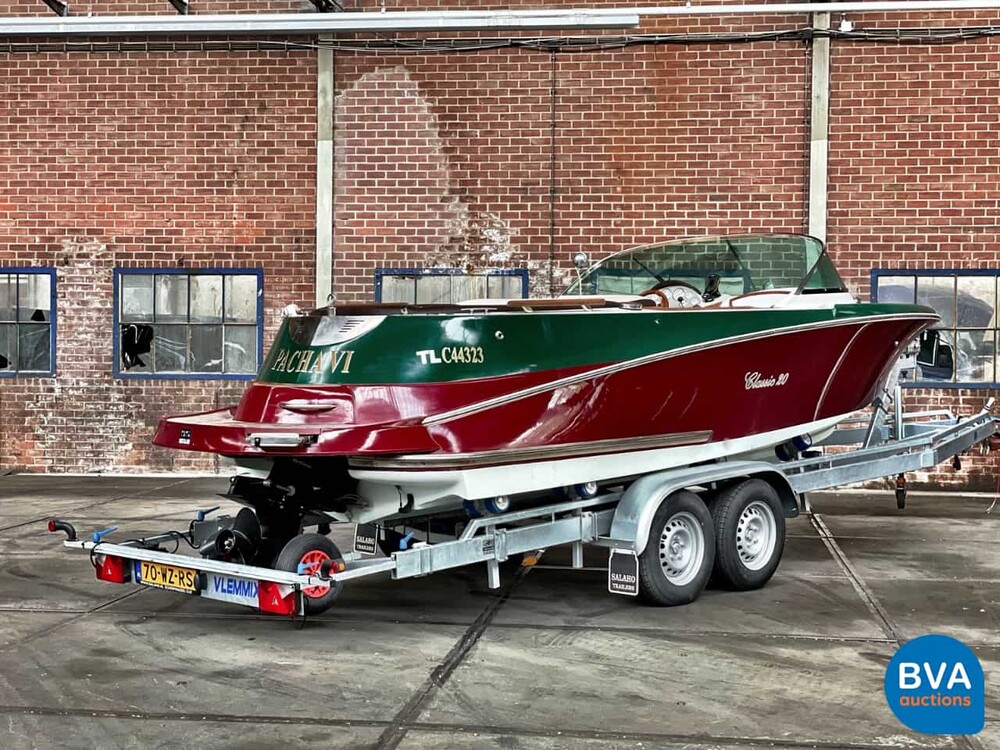 Quicksilver Classic 20 Mercruiser MPI 235hp (RIVA BOESCH Shape) Speedboat Trailer 2021.