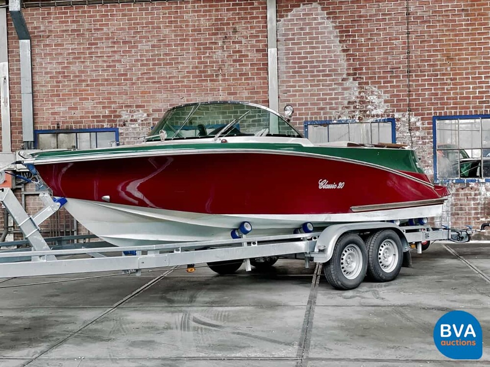 Quicksilver Classic 20 Mercruiser MPI 235hp (RIVA BOESCH Shape) Speedboat Trailer 2021.