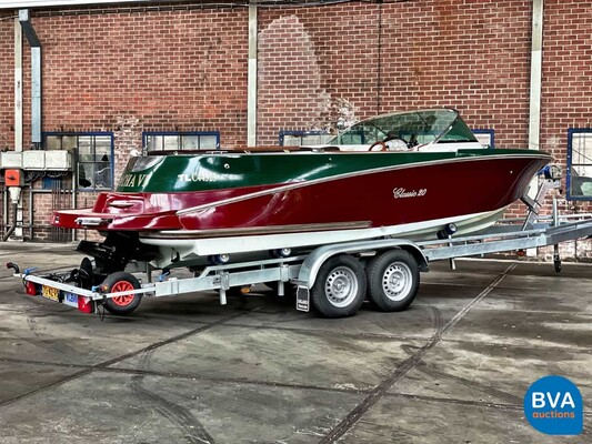 Quicksilver Classic 20 Mercruiser MPI 235hp (RIVA BOESCH Shape) Speedboat Trailer 2021.