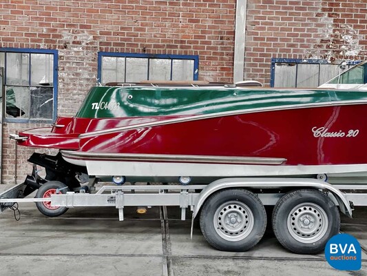 Quicksilver Classic 20 Mercruiser MPI 235hp (RIVA BOESCH Shape) Speedboat Trailer 2021.