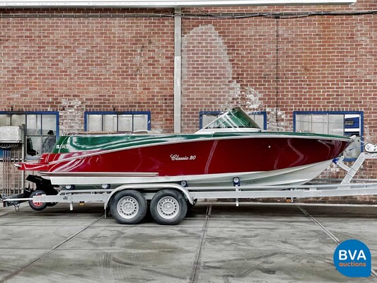 Quicksilver Classic 20 Mercruiser MPI 235hp (RIVA BOESCH Shape) Speedboat Trailer 2021.